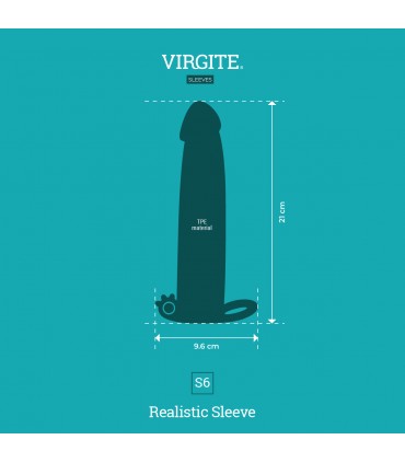 FUNDA PENE REALÍSTICA S6 FLESH 21 CM C/ VIBRACIÓN