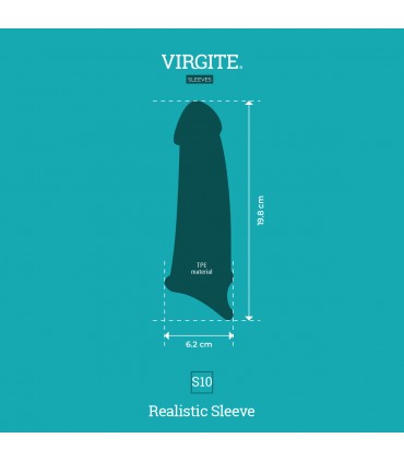 GUAINA PENE REALISTICA S10 TRASPARENTE 17'80 CM