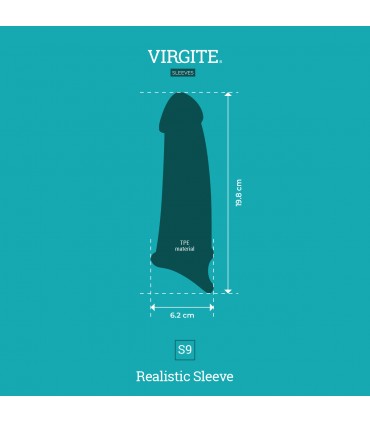 GAINE PÉNIS RÉALISTE S9 FLESH 16'4 CM