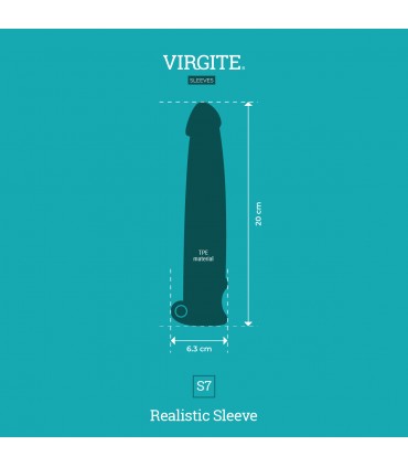 FUNDA PENE REALÍSTICA S7 FLESH 21 CM C/ VIBRACIÓN