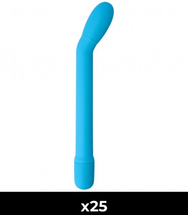 CONFEZIONE 25 UNITÀ VIBRATORE PUNTO G CARESS BLU