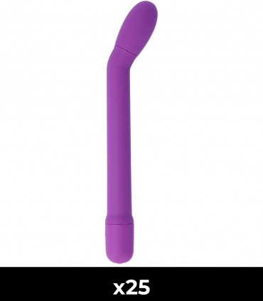 PACK 25 UNITS CARESS G-SPOT VIBRATOR PURPLE