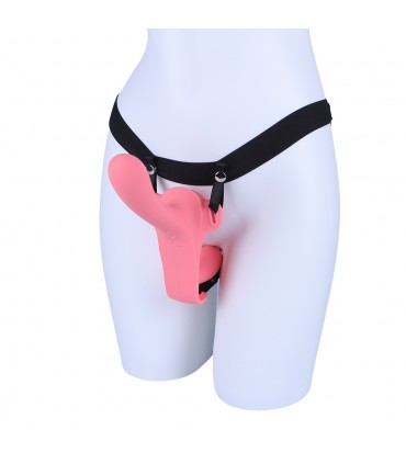 ARNÉS TWINY STRAP-ON DOBLE VIBR SILICONA LÍQUIDA USB