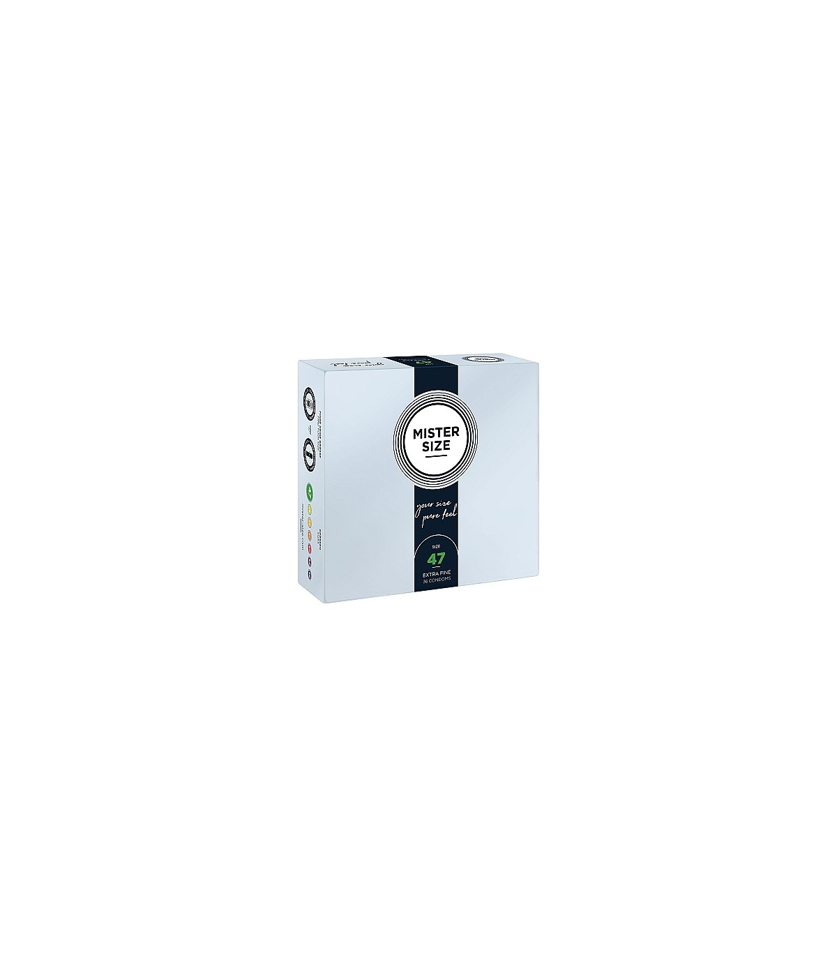 PRESERVATIVOS MISTER SIZE PURE FEEL EXTRA FINO 47 MM 36 UDS