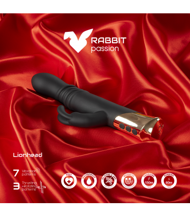LIONHEAD WIEDERAUFLADBARER SCHUB- UND ROTIERENDER KANINCHENVIBRATOR