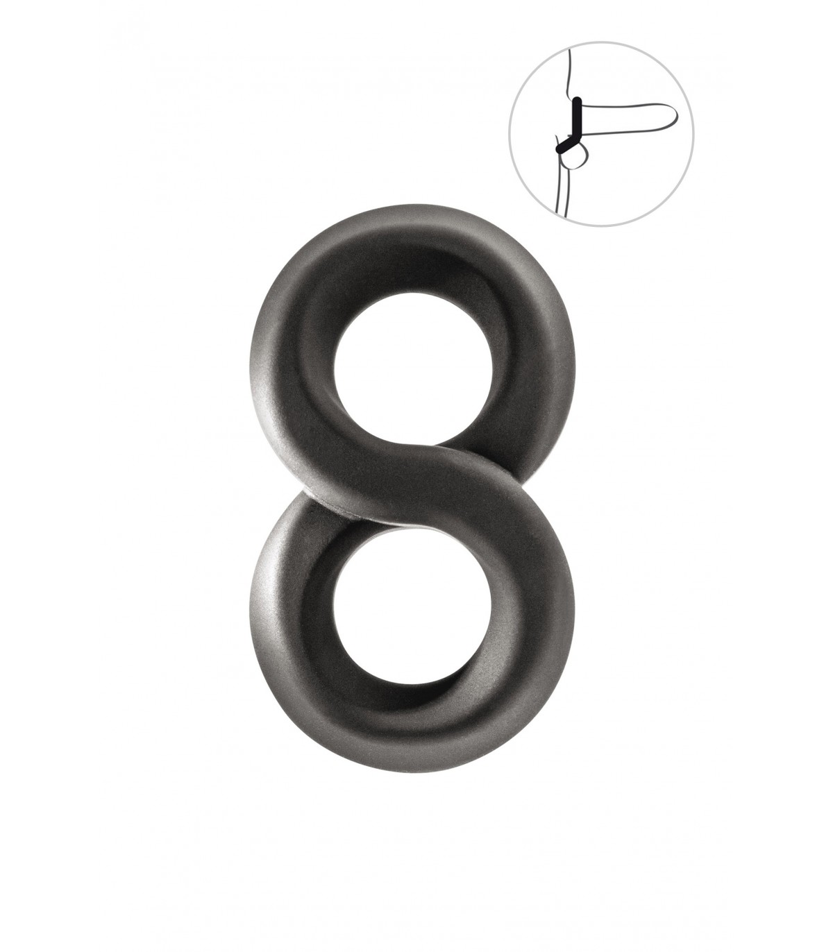 ANILLO PENE-TESTÍCULOS SILICONA EN 8