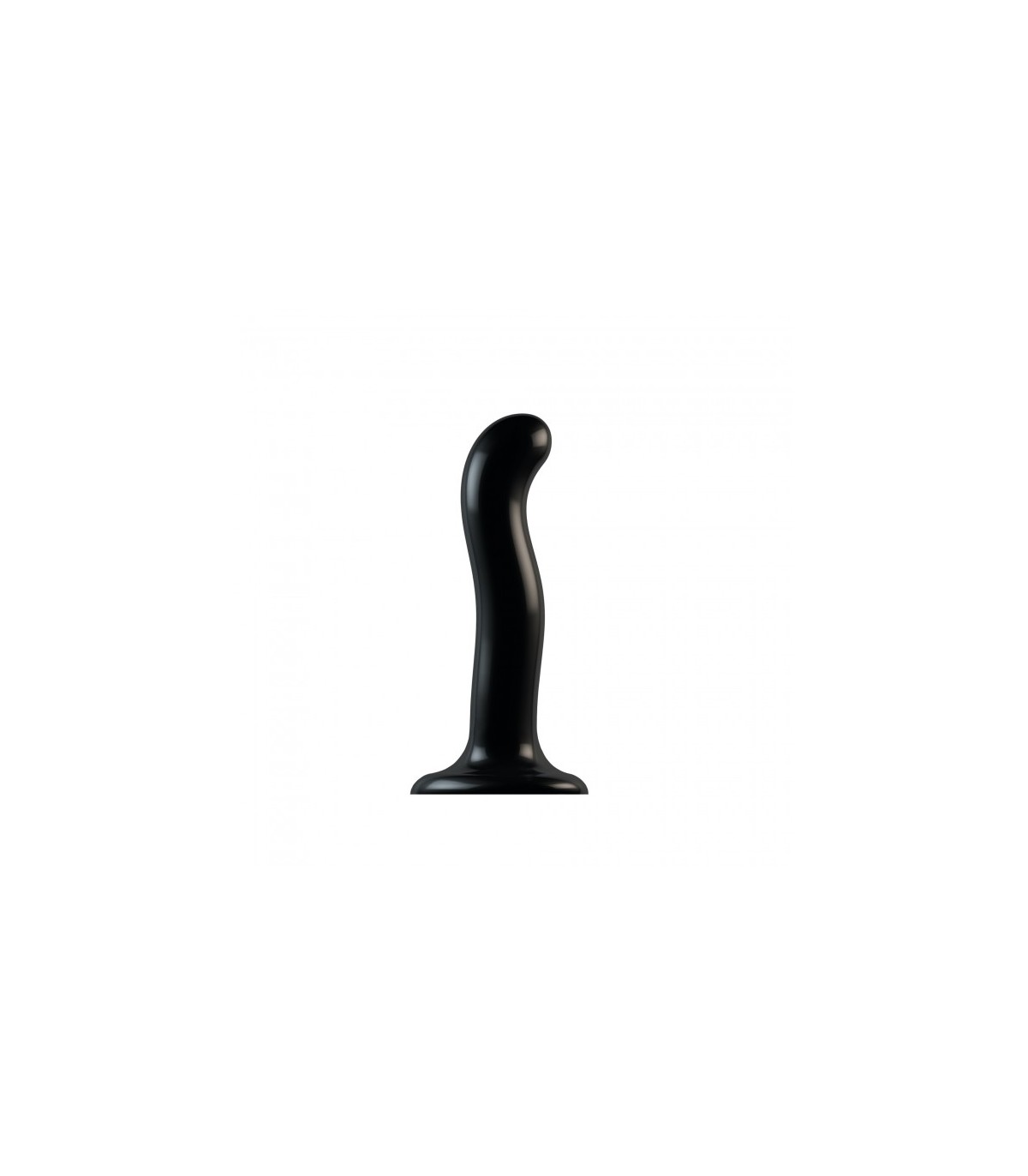 DILDO SILICONA ESTIMULADOR PUNTO P/G NEGRO M
