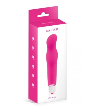 VIBRATEUR EN SILICONE LOVE STICK ROSE