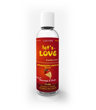 LET'S LOVE MASSAGE GLIDE STRAWBERRY-VANILLA 100ML