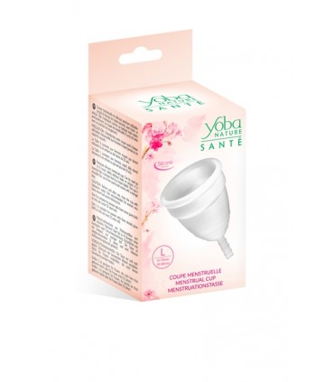 COPA MENSTRUAL SILICONA BLANCA TALLA L