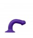 DILDO AVEC VENTOUSE HARNAIS APPROPRIÉ DOUBLE DENSITÉ FLEXIBLE VIOLET M