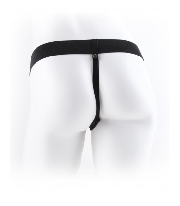 9" HOHL-STRAP-ON MIT KUGELN HELL/SCHWARZ