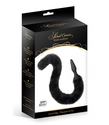 SPINA IN SILICONE CON CODA ARTICOLATA DI GATTO NERO