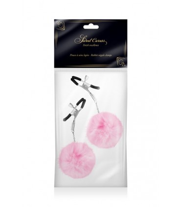 MORSETTI REGOLABILI CON POMPON ROSA