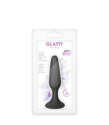 PLUG SILICONA GLAMY PEQUEÑO NEGRO