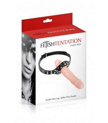 BÂILLON AVEC DOUBLE GODE RÉALISTE