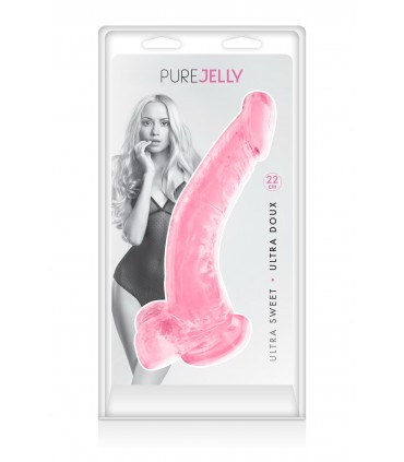 DILDO PINK JELLY XL 22 CM