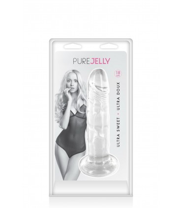 DILDO JELLY L KLAR 18 CM