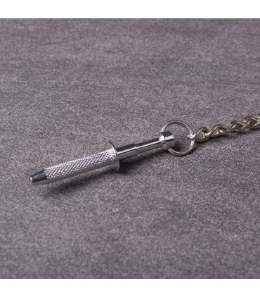 MORSETTI PER CAPEZZOLI IN ACCIAIO CON CATENA