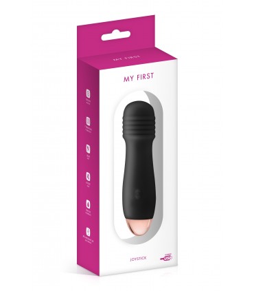 MINI VIBRADOR SILICONA RECARGABLE JOYSTICK NEGRO